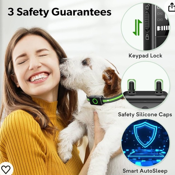 4in1 Dog Shock Collar for 2 Dogs 3300Ft Dog Shocker for Dogs All Sizes - Picture 5 of 15